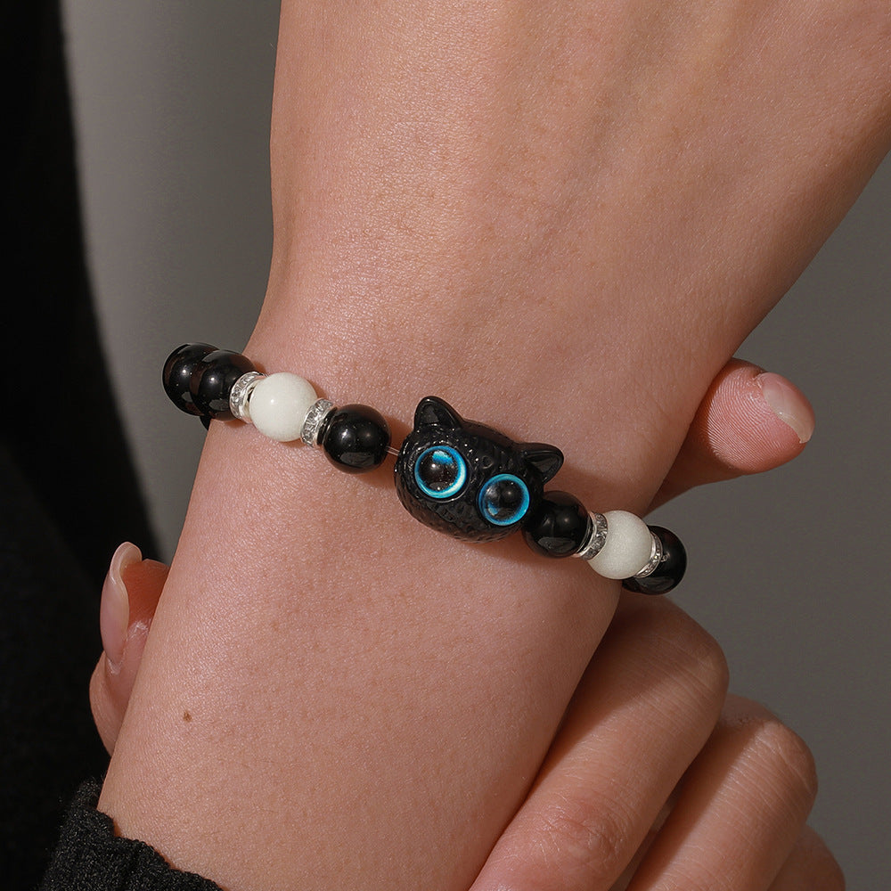 Wholesale Cartoon Kitten Luminous Bracelet Necklace